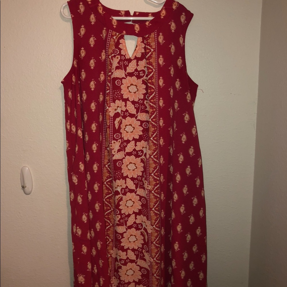 Red Flowy Dress